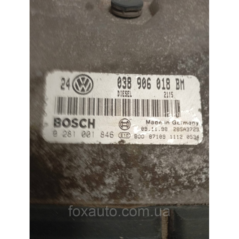 Блок Управления двигателем Golf 4 Европа Оригинал 038906018BM Блок Управления двигателем Golf 4 Европа Оригинал 038906018BM