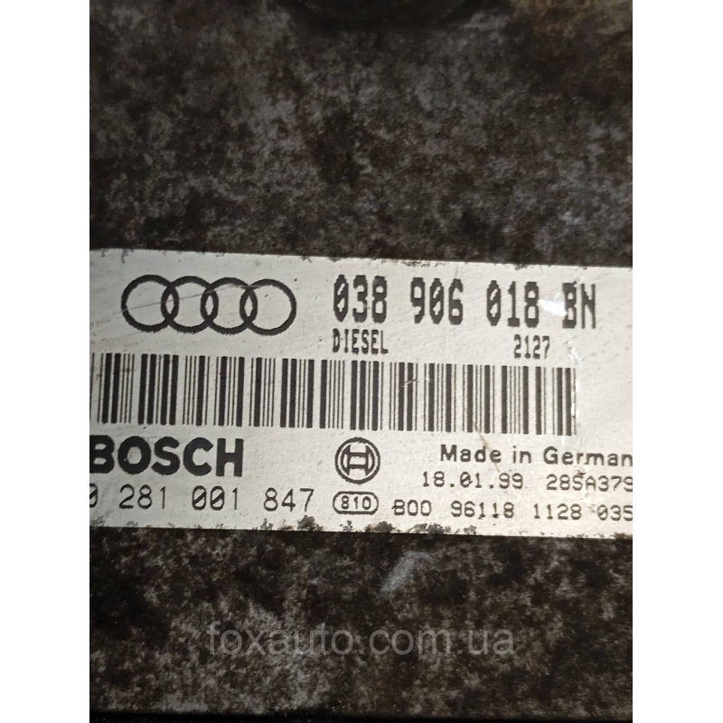 Блок Управления двигателем VAG Европа Оригинал 038906018BN Блок Управления двигателем VAG Европа Оригинал 038906018BN